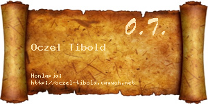 Oczel Tibold névjegykártya